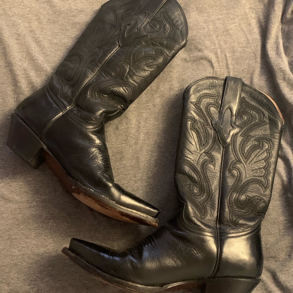 Women’s Resistol black Leather Cowboy Boots 7 1/2